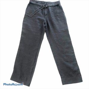 Tahari Langen Look 100% Linen High Waist Pants